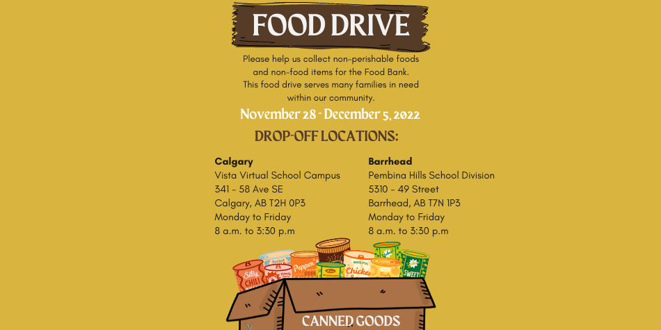 VVS Food Drive from November 28 to December 5