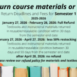 Return Materials Semester 1 2025-2026