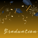 Brown And Gold Illustrated Happy Graduation Facebook Cover