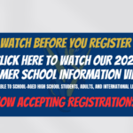 Click Here Register for School Aged Summer School