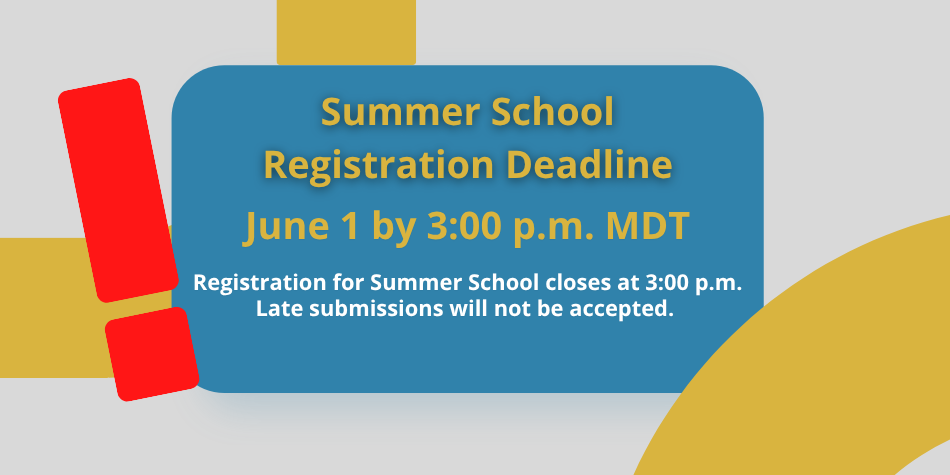 Summer School Deadline to Register – June 1