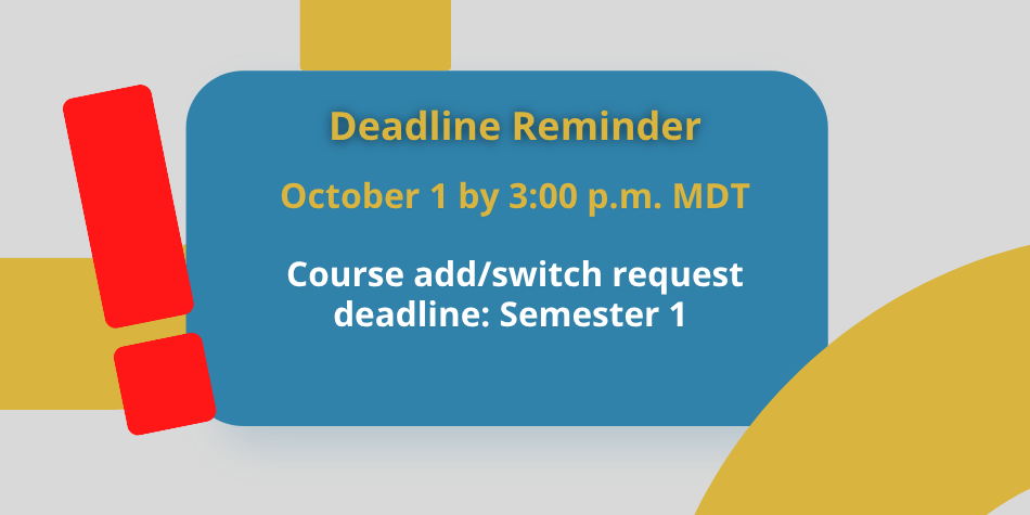 Course Add or Switch Deadline